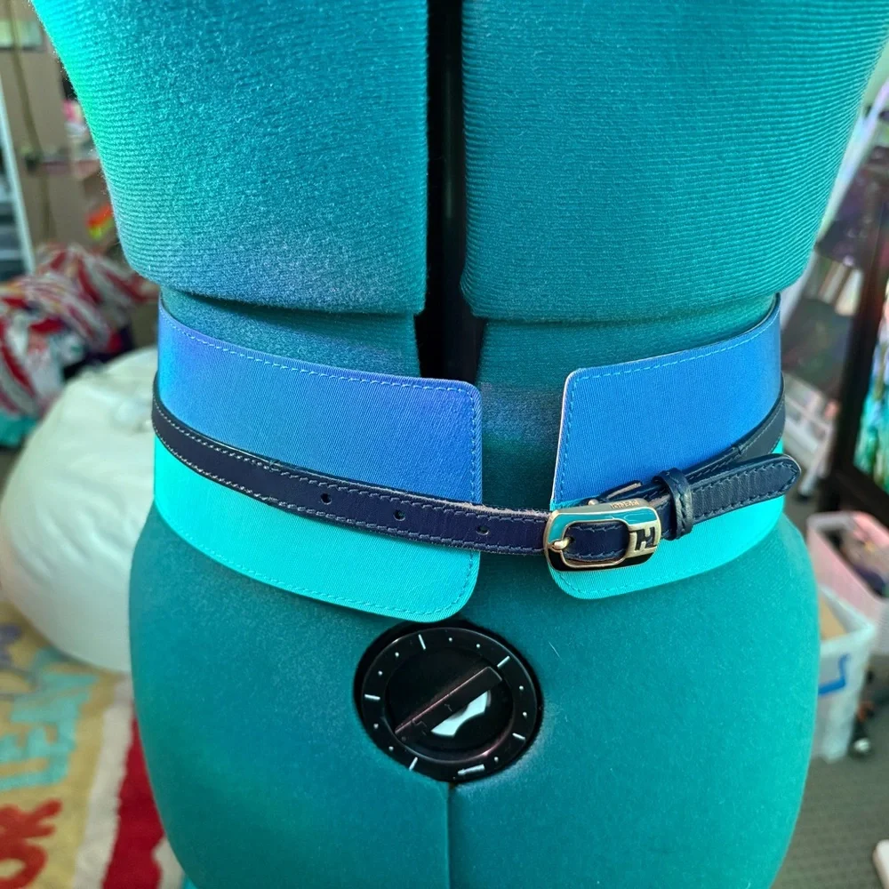 Fendi Blue and Teal Women's Belt - Picture 3 of 9